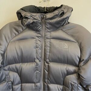 Vintage 00s Grey The North Face Goose Down Puffer Parka Hooded Coat XL